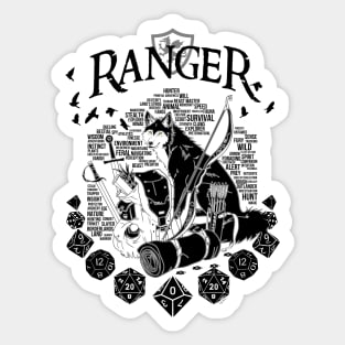 RPG Class Series: Ranger - Black Version Sticker